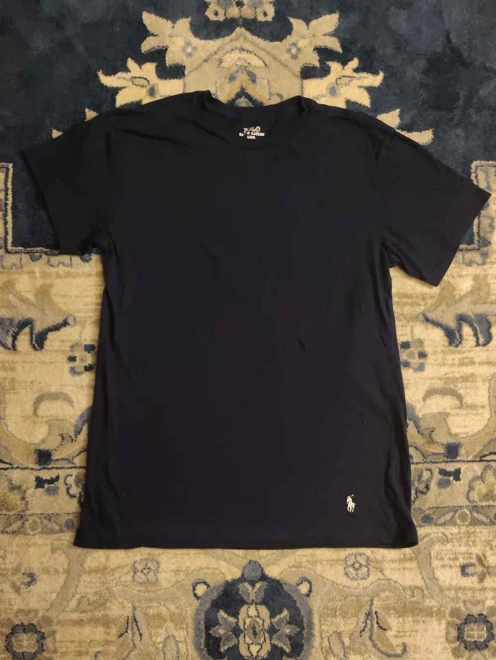 Polo by Ralph Lauren Black Crew Neck T-Shirt with Embroidered Pony